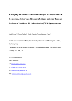 Historical context of citizen science