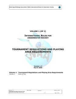 TOURNAMENT REGULATIONS AND PLAYING AREA