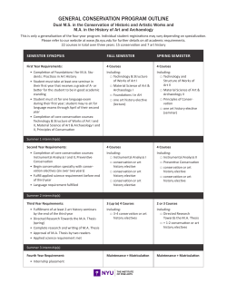 general conservation program outline