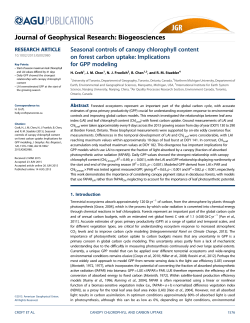 Seasonal controls of canopy chlorophyll content on forest carbon