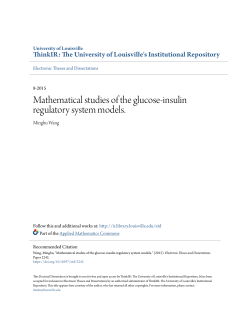 Mathematical studies of the glucose
