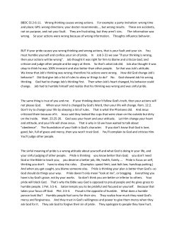BBDC SS 2-6-11. Wrong thinking causes wrong actions. For