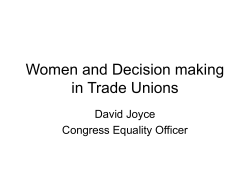 From membership to leadership: advancing women in trade unions