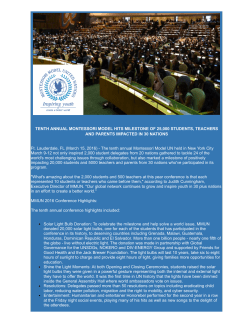 TENTH ANNUAL MONTESSORI MODEL HITS MILESTONE OF