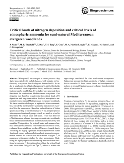 Critical loads of nitrogen deposition and critical levels of
