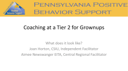 Coaching at a Tier 2 for Grownups PowerPoint