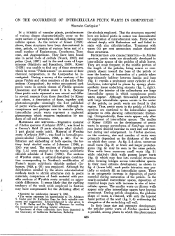 ON THE OCCURRENCE OF INTERCELLULAR