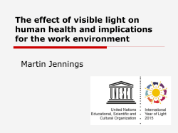 The effect of visible light on human health and implications for the