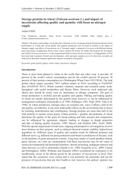 Storage proteins in wheat (Triticum aestivum L.) and impact of