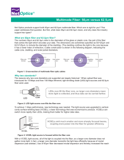Multimode Fiber: 50&micro;m versus 62.5&micro;m - Network