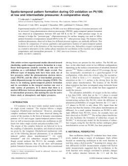 Spatio-temporal pattern formation during CO oxidation on Pt„100