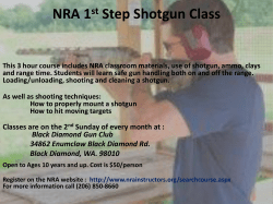 NRA 1st Step Shotgun Class - Black Diamond