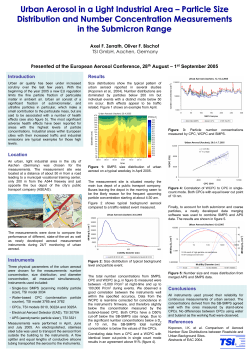 Urban Aerosol in a Light Industrial Area – Particle Size
