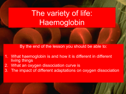 Haemoglobins
