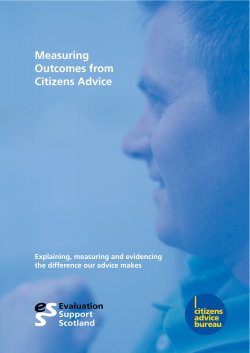 Measuring Outcomes from Citizens Advice