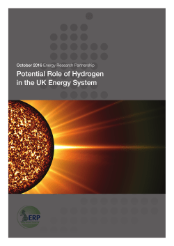 Potential Role of Hydrogen in the UK Energy System