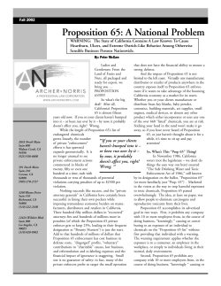 Proposition 65 - Archer Norris