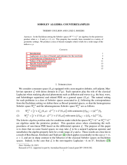 SOBOLEV ALGEBRA COUNTEREXAMPLES 1. Introduction