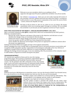 IPASC News Winter 2014 Short Version