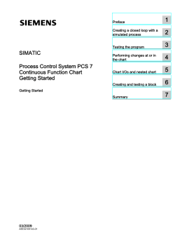SIMATIC Continuous Function Chart Getting