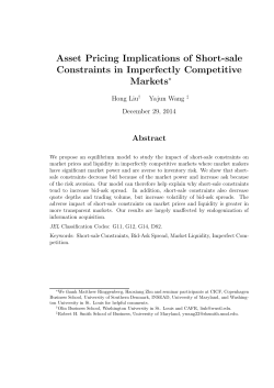 Asset Pricing Implications of Short-sale Constraints in Imperfectly