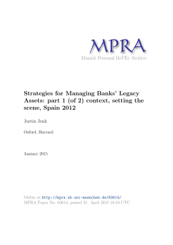 Strategies for Managing Banks` Legacy Assets