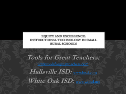 Equity and Excellence: Instructional Technology in Small Rural