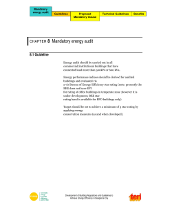 CHAPTER 8 Mandatory energy audit