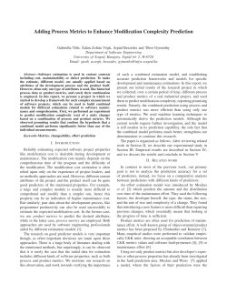 Adding Process Metrics to Enhance Modification Complexity