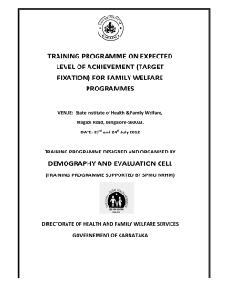 training programme on expected level of achievement (target fixation)