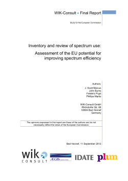 Inventory and review of spectrum use