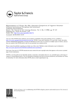 Misconceptions or P-Prims - The Center for Connected Learning