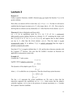 Lecture 2 - Control and Dynamical Systems