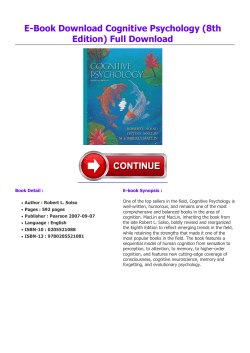 E-Book Cognitive Psychology (8th Edition)