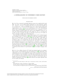 A GENERALIZATION OF STEINBERG`S CROSS SECTION