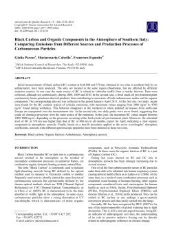 Black Carbon and Organic Components in the Atmosphere of