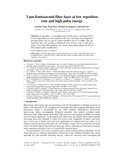 2 &mu;m femtosecond fiber laser at low repetition rate