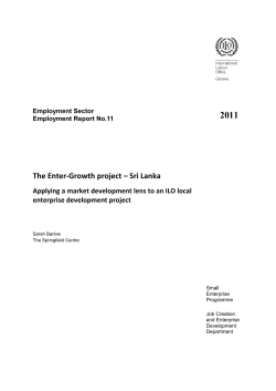 The enter-growth project - Sri Lanka