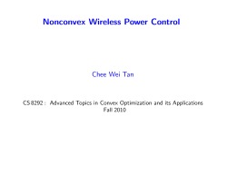 Lecture 12: Nonconvex Wireless Power Control
