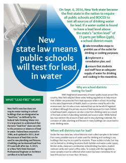 New state law means public schools will test for lead in water