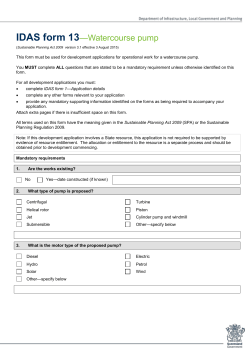 IDAS form 13 - Watercourse pump - Department of Infrastructure