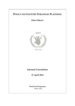 POLICY ON COUNTRY STRATEGIC PLANNING Informal