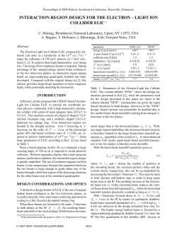 Interaction Region Design for the Electron-Light Ion - JLab