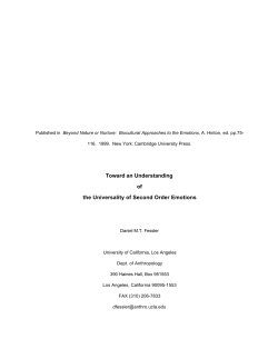 Toward an Understanding of the Universality of Second Order