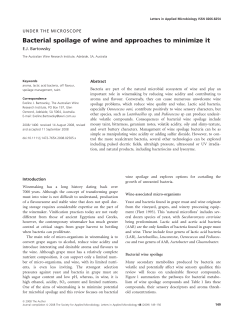 Bacterial spoilage of wine and approaches to minimize it