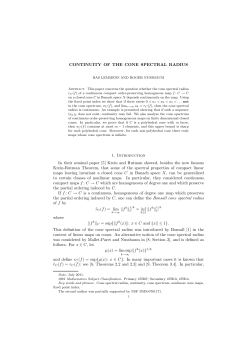 CONTINUITY OF THE CONE SPECTRAL