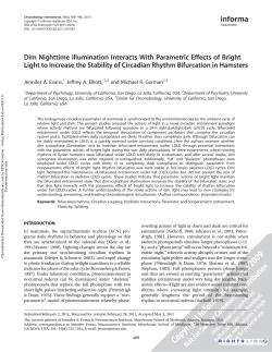 Dim Nighttime Illumination Interacts With Parametric Effects of Bright