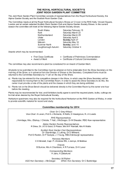 17 THE ROYAL HORTICULTURAL SOCIETY`S JOINT ROCK