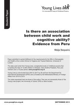 Is there an association between child work and cognitive ability