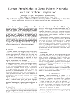 Success Probabilities in Gauss-Poisson Networks with and without